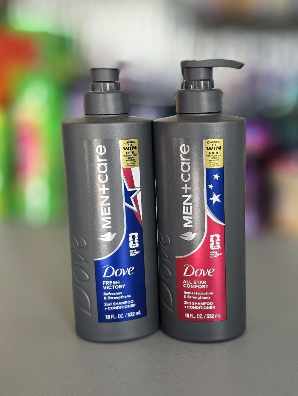 Dove Men+Care 2-Pack Shampoo & Conditioner - Blue & Red - 18 oz Each